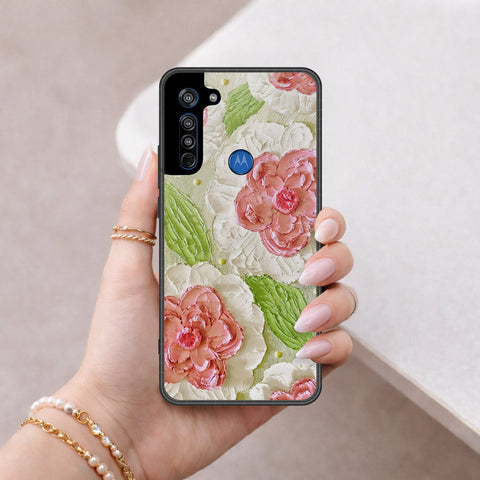 Motorola Moto G8 Cover - Floral Series 4 - HQ Premium Shine Durable Shatterproof Case