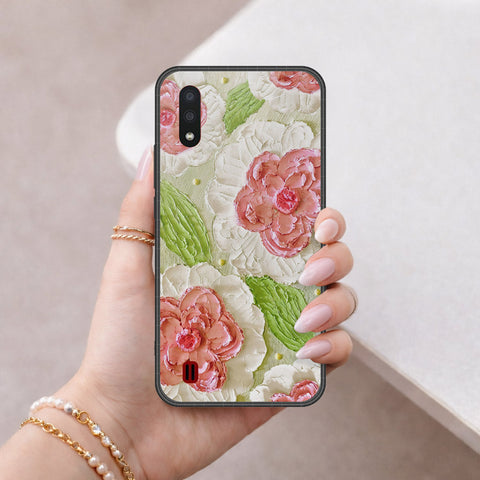Samsung Galaxy A01 Cover - Floral Series 4 - HQ Premium Shine Durable Shatterproof Case