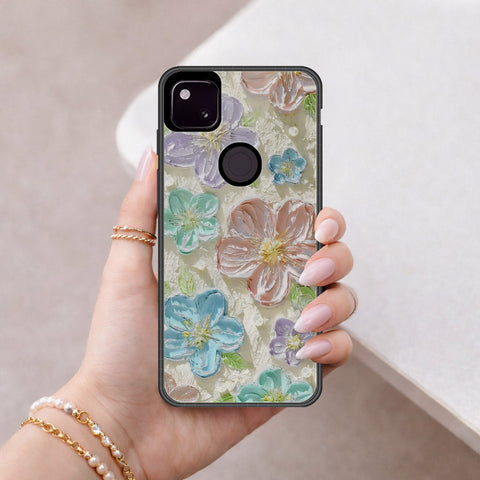 Google Pixel 4a 4G Cover - Floral Series 4 - HQ Premium Shine Durable Shatterproof Case