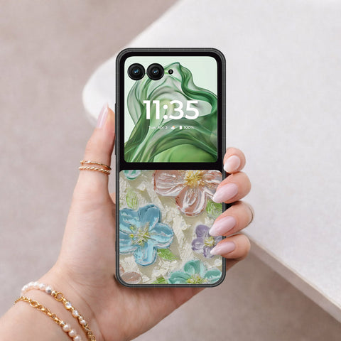 Motorola Razr Plus 2024 Cover - Floral Series 4 - HQ Premium Shine Durable Shatterproof Case