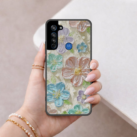Motorola Moto G8 Cover - Floral Series 4 - HQ Premium Shine Durable Shatterproof Case