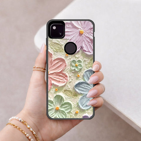 Google Pixel 4a 4G Cover - Floral Series 4 - HQ Premium Shine Durable Shatterproof Case