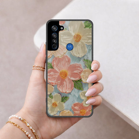 Motorola Moto G8 Cover - Floral Series 4 - HQ Premium Shine Durable Shatterproof Case