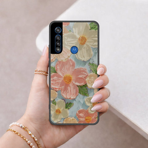 Motorola Moto G8 Play Cover - Floral Series 4 - HQ Premium Shine Durable Shatterproof Case