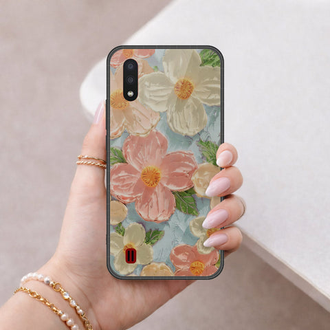 Samsung Galaxy A01 Cover - Floral Series 4 - HQ Premium Shine Durable Shatterproof Case