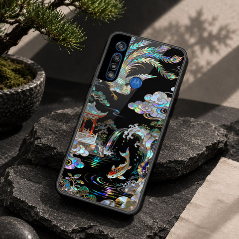 Motorola One Macro Cover - Pearl Dynasty Series - HQ Premium Shine Durable Shatterproof Case