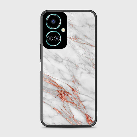 Tecno Camon 19 Pro Cover- White Marble Series - HQ Premium Shine Durable Shatterproof Case