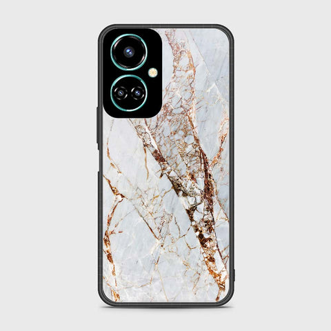 Tecno Camon 19 Pro Cover- White Marble Series - HQ Premium Shine Durable Shatterproof Case