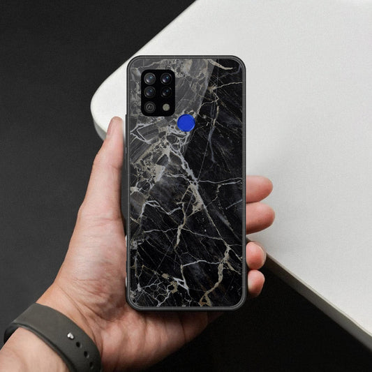 Tecno Pova LD7 Cover - Black Marble Series - HQ Premium Shine Durable Shatterproof Case