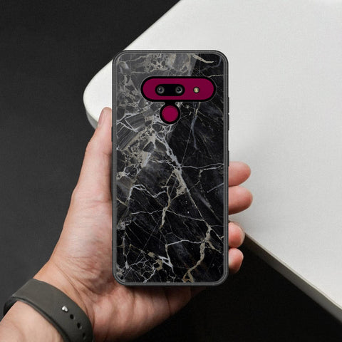 LG G8 ThinQ Cover - Black Marble Series - HQ Premium Shine Durable Shatterproof Case