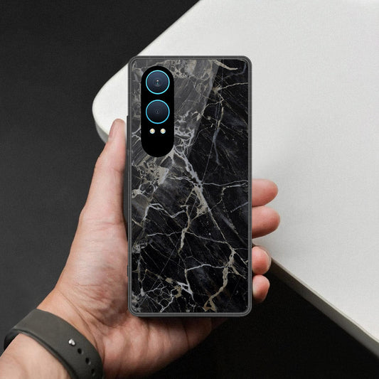 OnePlus Nord CE 4 Lite Cover - Black Marble Series - HQ Premium Shine Durable Shatterproof Case