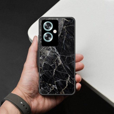 Oppo A2 Cover - Black Marble Series - HQ Premium Shine Durable Shatterproof Case