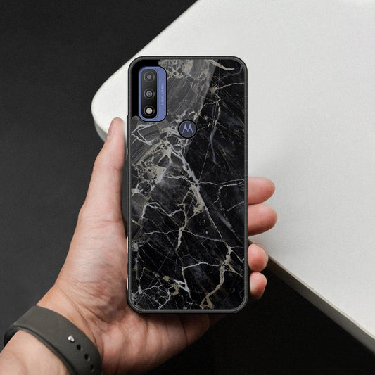 Motorola G Pure 2021 Cover - Black Marble Series - HQ Premium Shine Durable Shatterproof Case