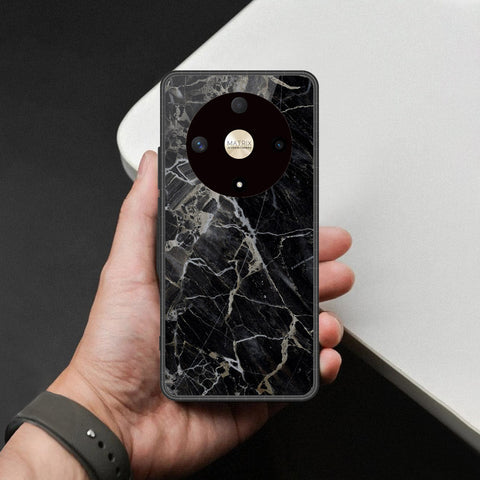 Honor X9a Cover - Black Marble Series - HQ Premium Shine Durable Shatterproof Case