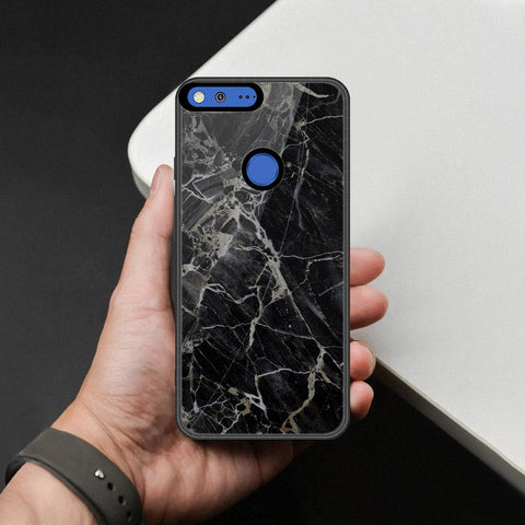 Google Pixel XL Cover - Black Marble Series - HQ Premium Shine Durable Shatterproof Case