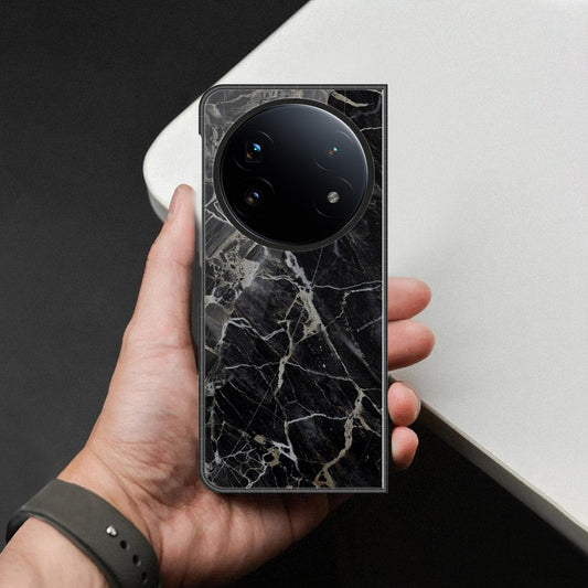 Oppo Find N5 Cover - Black Marble Series - HQ Premium Shine Durable Shatterproof Case