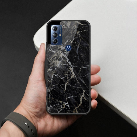 Motorola G Pure 2022 Cover - Black Marble Series - HQ Premium Shine Durable Shatterproof Case