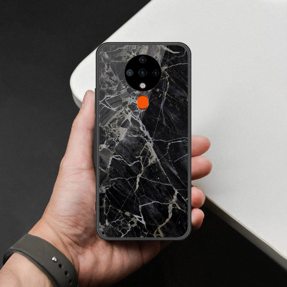 Tecno Spark Go 2020 Cover - Black Marble Series - HQ Premium Shine Durable Shatterproof Case