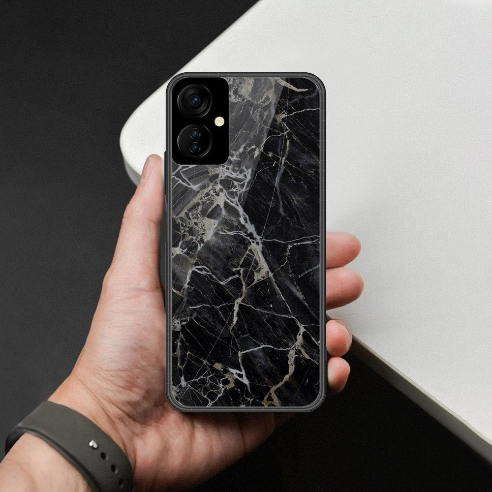 Tecno Camon 19 Neo Cover - Black Marble Series - HQ Premium Shine Durable Shatterproof Case