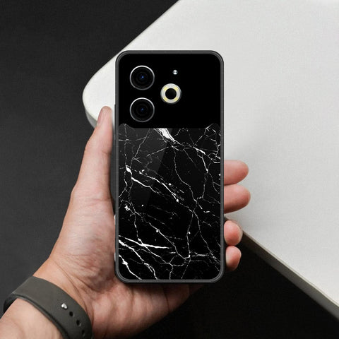 Tecno Pova 6 Neo Cover - Black Marble Series - HQ Premium Shine Durable Shatterproof Case