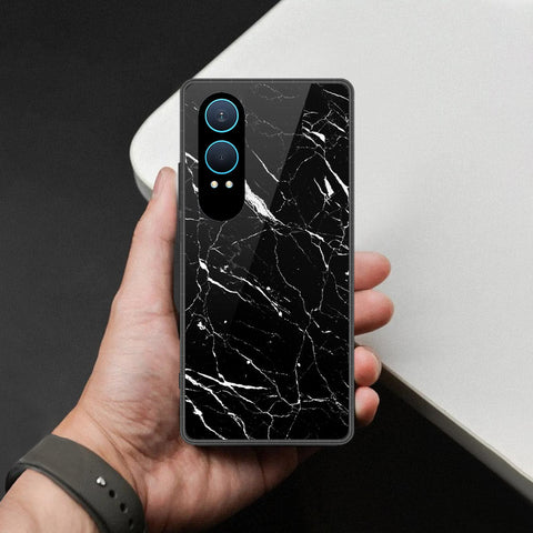 OnePlus Nord CE 4 Lite Cover - Black Marble Series - HQ Premium Shine Durable Shatterproof Case