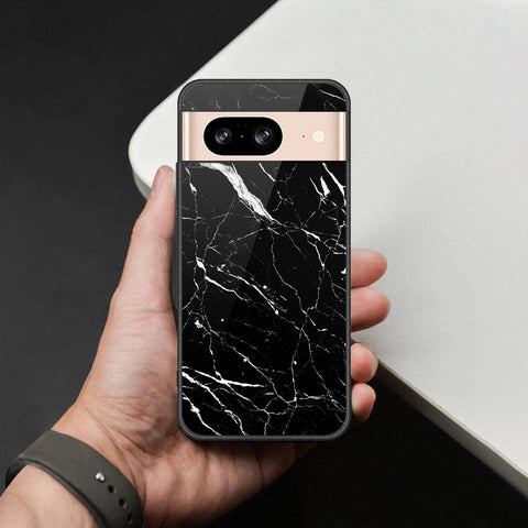 Google Pixel 8 Cover - Black Marble Series - HQ Premium Shine Durable Shatterproof Case