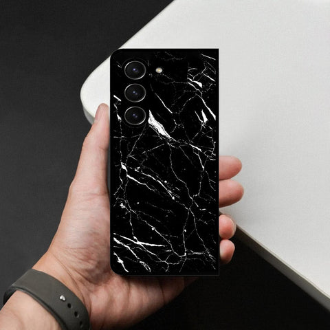Samsung Galaxy Z Fold 5 5G Cover - Black Marble Series - HQ Premium Shine Durable Shatterproof Case