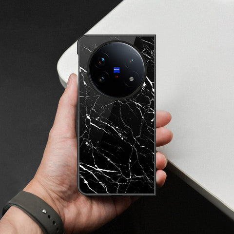 Vivo X Fold 5 Cover - Black Marble Series - HQ Premium Shine Durable Shatterproof Case