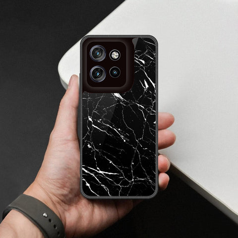 Motorola Edge 50 Neo Cover - Black Marble Series - HQ Premium Shine Durable Shatterproof Case