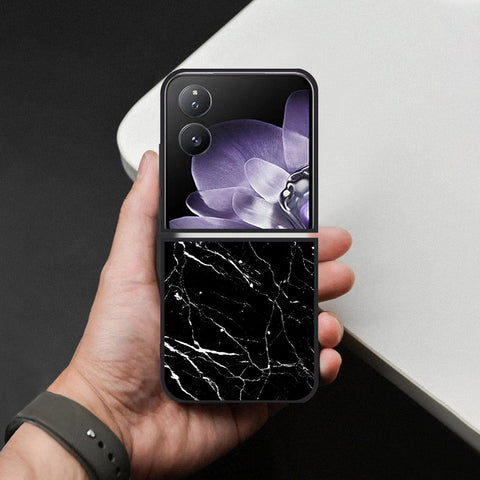 Xiaomi Mix Flip Cover - Black Marble Series - HQ Premium Shine Durable Shatterproof Case