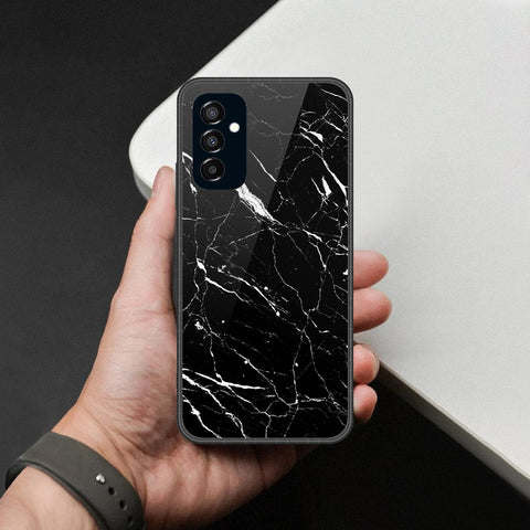 Samsung Galaxy M23 Cover - Black Marble Series - HQ Premium Shine Durable Shatterproof Case