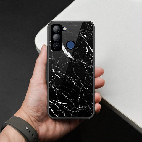 Tecno Pop 5 LTE Cover - Black Marble Series - HQ Premium Shine Durable Shatterproof Case