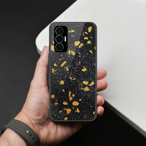 Tecno Pova 3 Cover - Black Marble Series - HQ Premium Shine Durable Shatterproof Case