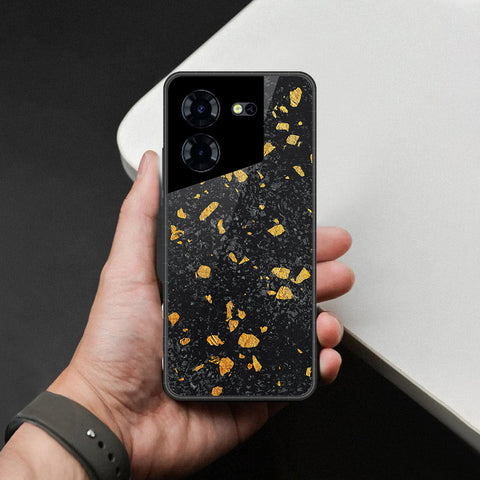 Tecno Pova 5 Cover - Black Marble Series - HQ Premium Shine Durable Shatterproof Case
