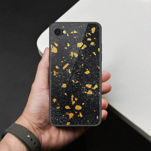 LG Q6 Cover - Black Marble Series - HQ Premium Shine Durable Shatterproof Case