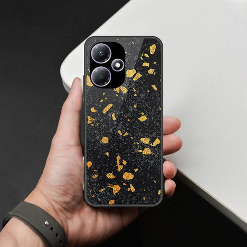 Infinix Hot 30 Play Cover - Black Marble Series - HQ Premium Shine Durable Shatterproof Case
