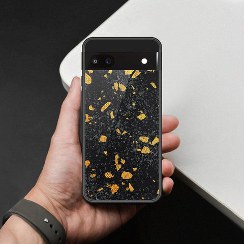 Google Pixel 6a Cover - Black Marble Series - HQ Premium Shine Durable Shatterproof Case