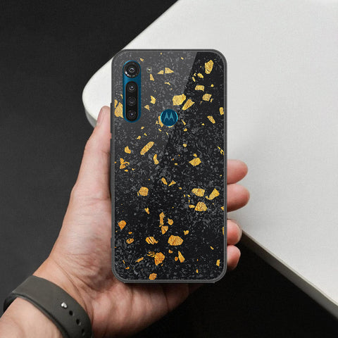 Motorola Moto G8 Power Cover - Black Marble Series - HQ Premium Shine Durable Shatterproof Case