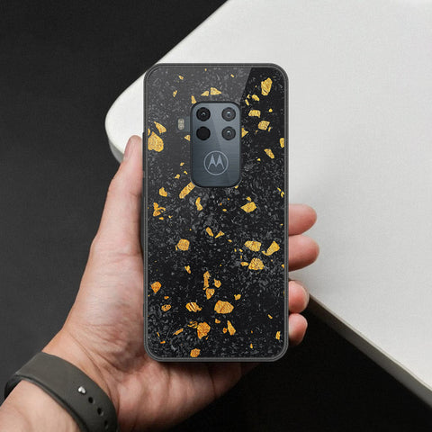 Motorola One Zoom Cover - Black Marble Series - HQ Premium Shine Durable Shatterproof Case