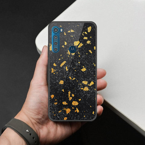 Motorola One Fusion Plus Cover - Black Marble Series - HQ Premium Shine Durable Shatterproof Case