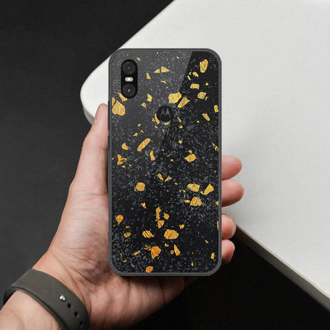 Motorola P30 Play Cover - Black Marble Series - HQ Premium Shine Durable Shatterproof Case