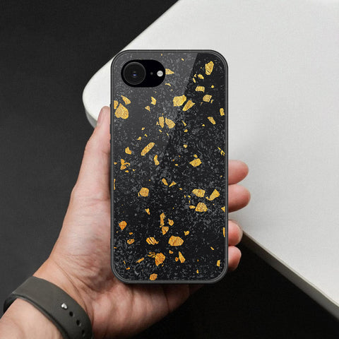 iPhone 16e Cover - Black Marble Series - HQ Premium Shine Durable Shatterproof Case