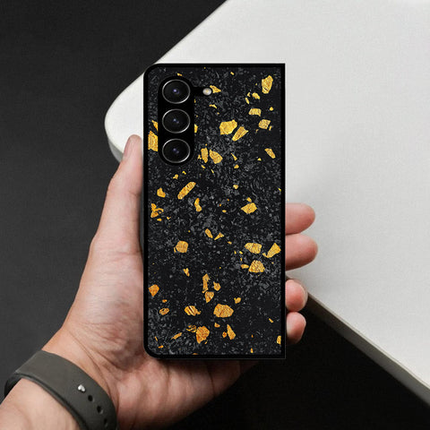 Samsung Galaxy Z Fold 5 5G Cover - Black Marble Series - HQ Premium Shine Durable Shatterproof Case