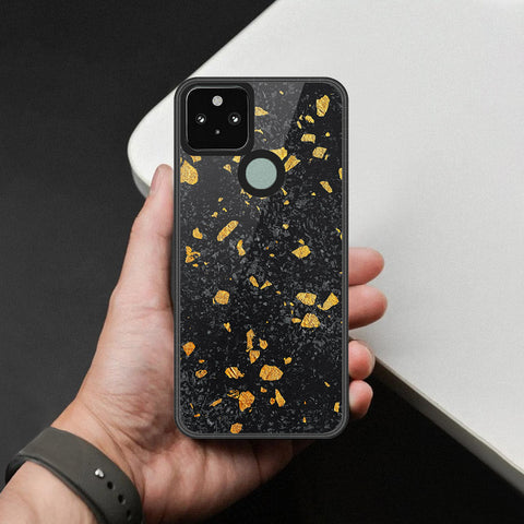 Google Pixel 5 XL Cover - Black Marble Series - HQ Premium Shine Durable Shatterproof Case