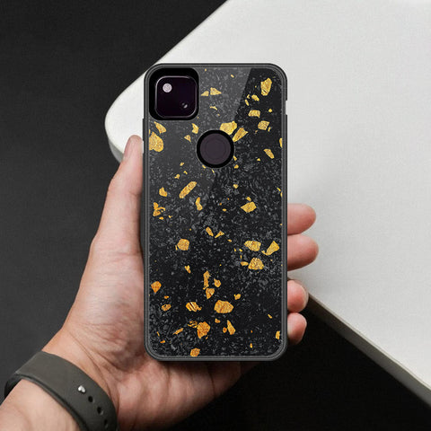 Google Pixel 4a 4G Cover - Black Marble Series - HQ Premium Shine Durable Shatterproof Case
