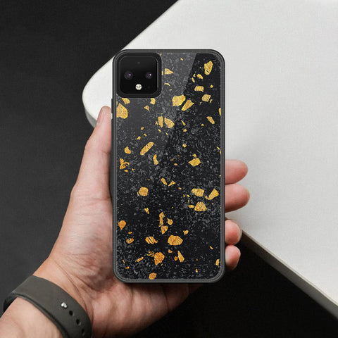 Google Pixel 4 Cover - Black Marble Series - HQ Premium Shine Durable Shatterproof Case