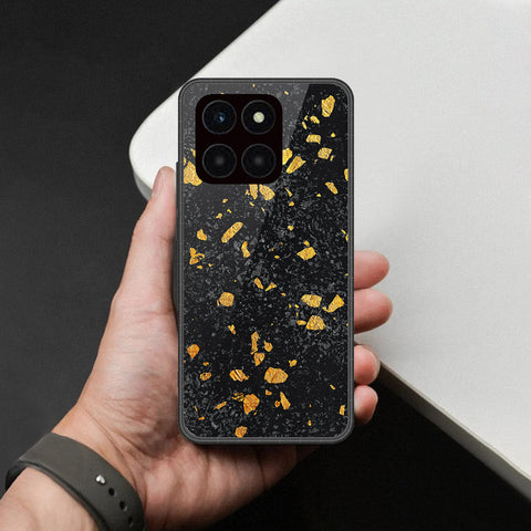 Honor X6a Cover - Black Marble Series - HQ Premium Shine Durable Shatterproof Case