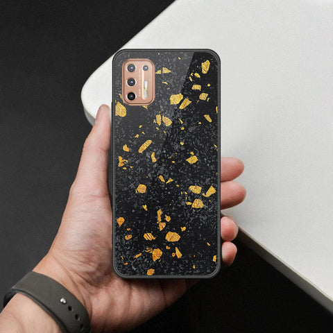 Motorola Moto G9 Plus Cover - Black Marble Series - HQ Premium Shine Durable Shatterproof Case