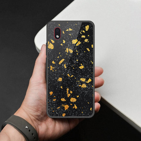 Samsung Galaxy A01 Core Cover - Black Marble Series - HQ Premium Shine Durable Shatterproof Case