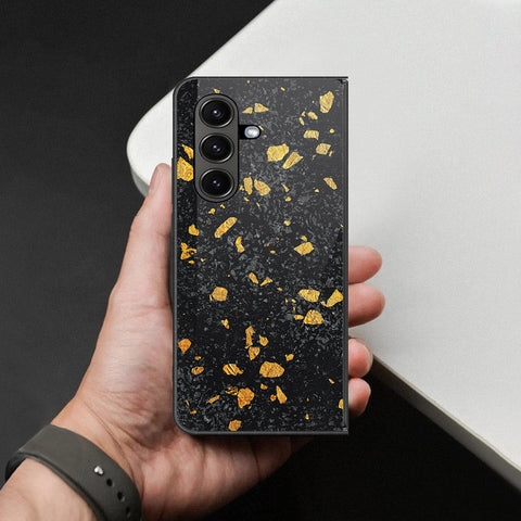 Samsung Galaxy Z Fold 7 Cover - Black Marble Series - HQ Premium Shine Durable Shatterproof Case